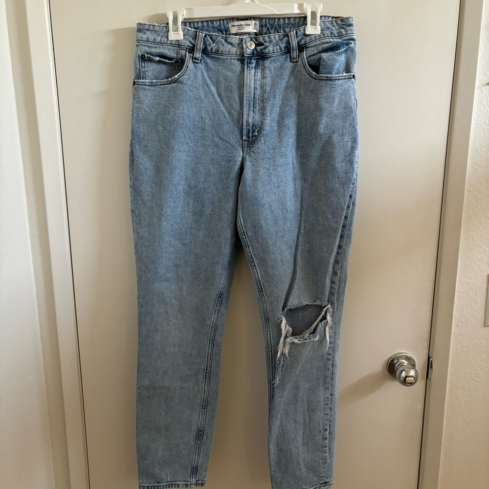 Abercrombie Light Blue Distressed Jeans